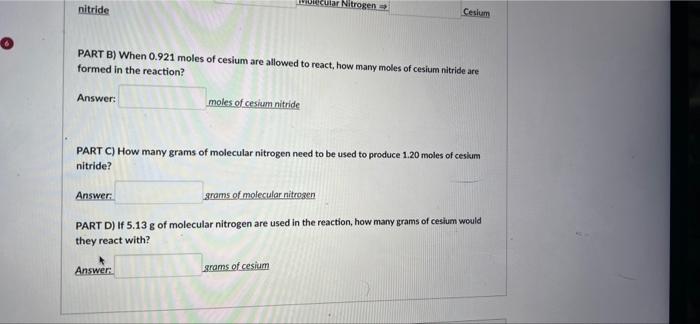 Part A Type The Correct Digits To Balance The Following Chemical Reaction O Remember That A Coefficient Of One 1 I 2