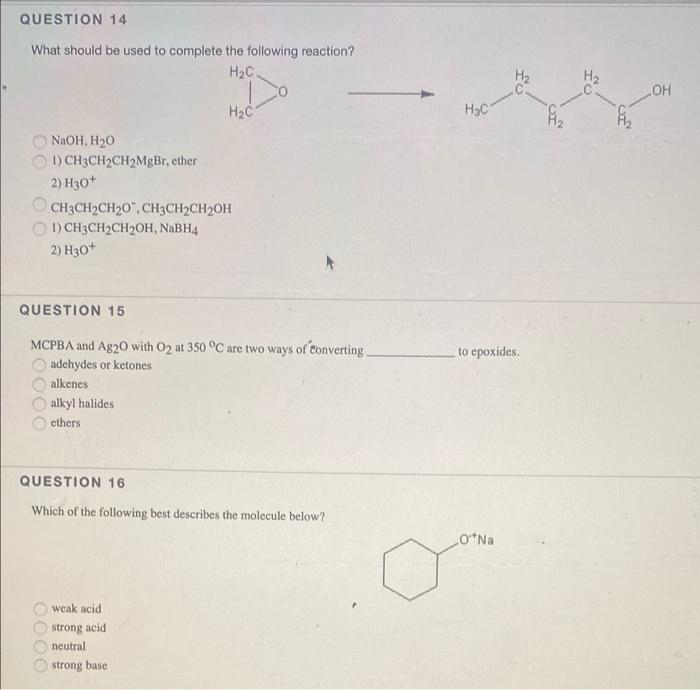 Question 12 Hci Is Added To The Epoxide Below On Which Carbon A D Is Cl Most Likely To Add To Form The Major Organic 2