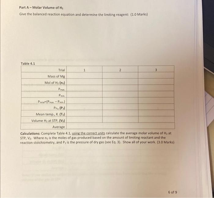 Molar Volume And Density Of Gases Additional Review Material Relevant Sections In The Text Chemistry For Engineering St 6