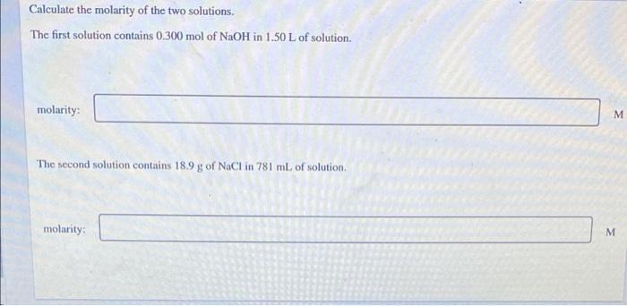 A Chemist Places 0 790 G Mgcl In A Flask And Adds Water Until The Total Volume Is 0 400 L Calculate The Molarity Of Th 2