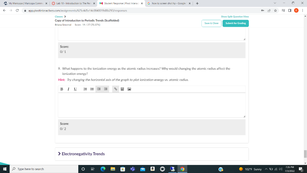 My Maricopa Maricopa Commu X F C H Lab 10 Introduction To The Peric X Type Here To Search App Pivotinteractives 1