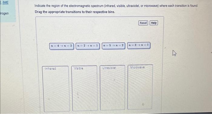 Mwe Rogen Indicate The Region Of The Electromagnetic Spectrum Infrared Visible Ultraviolet Or Microwave Where Each 1