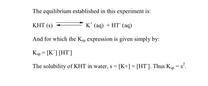 Please Answer All Parts Of Chart Calculate All Blank Values For The Chart Please Solution Solubility Of Kht 3