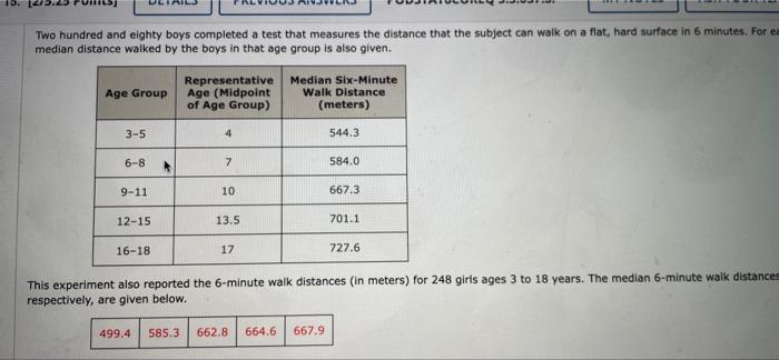 Two Hundred And Eighty Boys Completed A Test That Measures The Distance That The Subject Can Walk On A Flat Hard Surfac 1