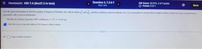 Homework Hw 7 4 Sect7 3 In Text Use The Given Information To The Number Of Degrees Of The Nicoline In 50 Conce 27 8 1