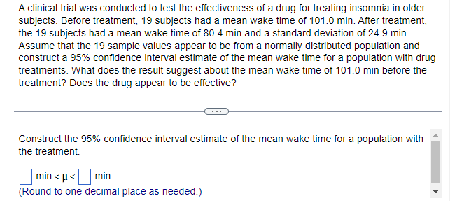 A Clinical Trial Was Conducted To Test The Effectiveness Of A Drug For Treating Insomnia In Older Subjects Before Treat 1