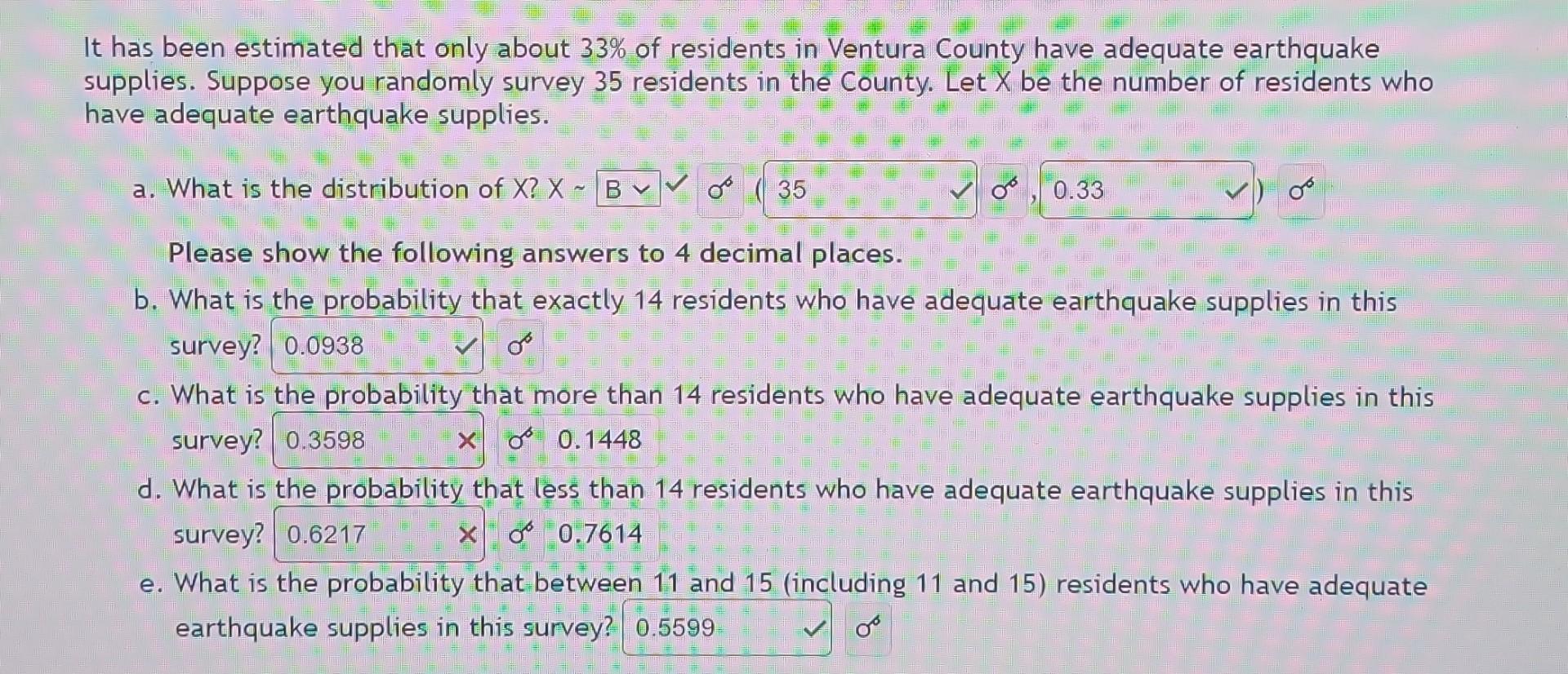 It Has Been Estimated That Only About 33 Of Residents In Ventura County Have Adequate Earthquake Supplies Suppose You 1