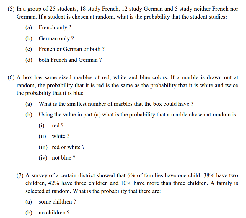 5 In A Group Of 25 Students 18 Study French 12 Study German And 5 Study Neither French Nor German If A Student Is C 1