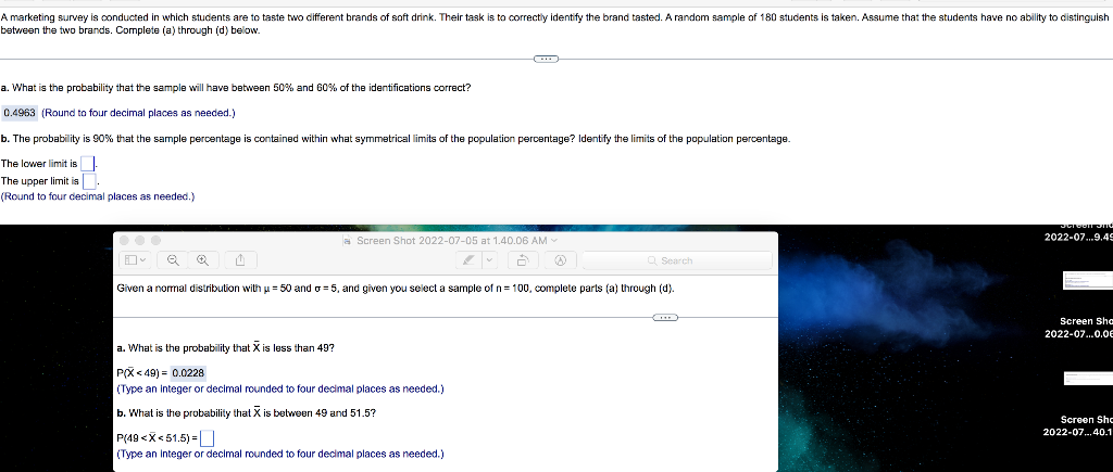 A Marketing Survey Is Conducted In Which Students Are To Taste Two Different Brands Of Soft Drink Their Task Is To Corr 1
