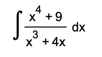 4 X 9 3 X 4x Dx 1