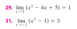 29 Lim X 4x 5 1 X 2 31 Lim X 1 3 X 2 1