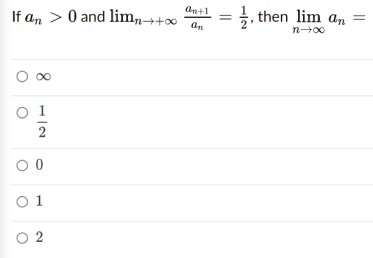 If An 0 And Limn Then Lim An N 0 2 O 0 01 On 1 An 02 1