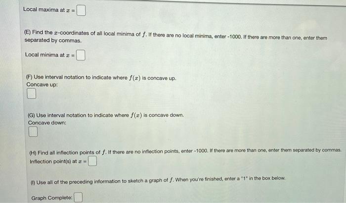 Suppose That F X X 5x A Find All Critical Values Of F If There Are No Critical Values Enter 1000 If There Are 2