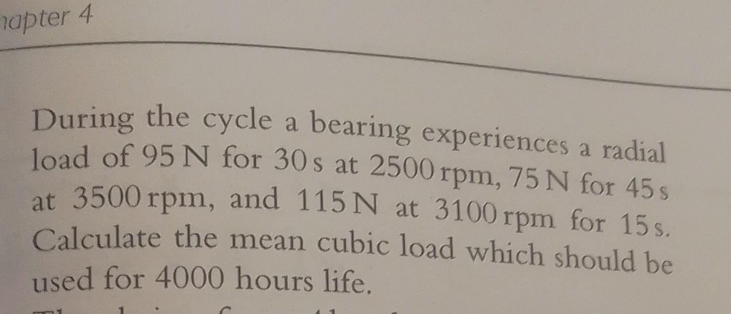 4 25 The Angular Contact Bearings Of A Dedicated Lathe Spindle Are Subjected To A Cyclic Load During A Manufacturing Pro 2