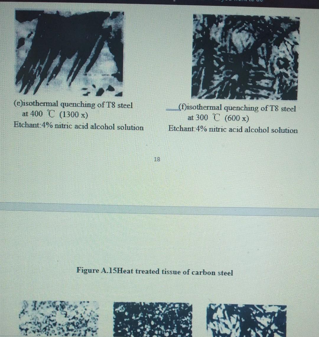 Experiment 3 Heat Treated Tissue Of Carbon Steel A4 1 Objective Of The Experiment 1 To Study The Micro Structure Of Ca 4