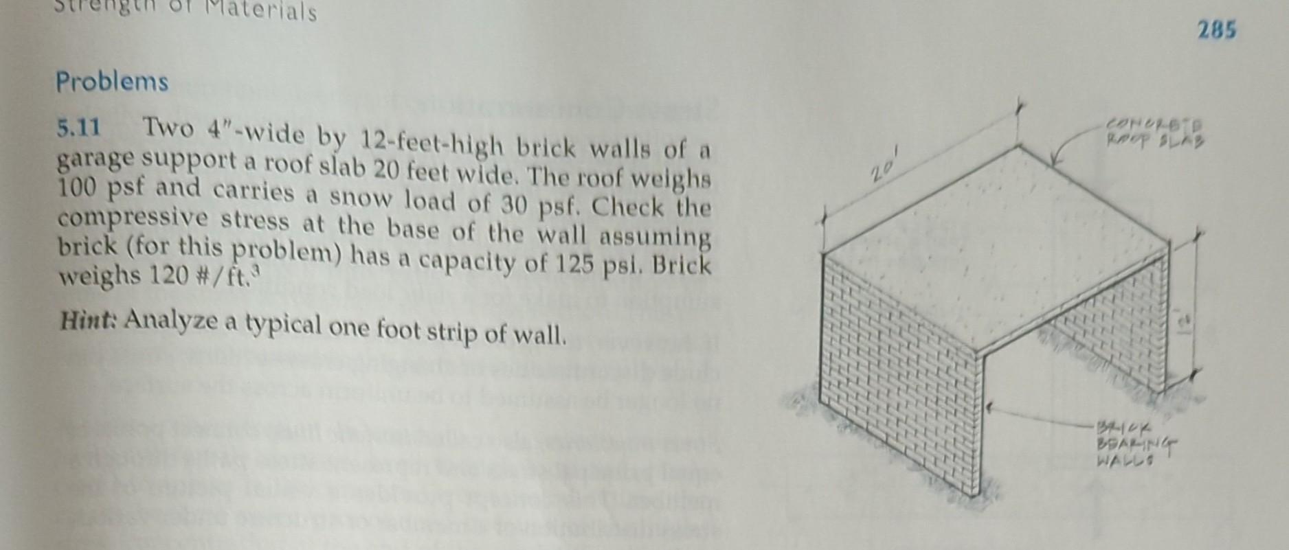 Problem 5 11 Ch 5 Strength And Materials Please Help 1