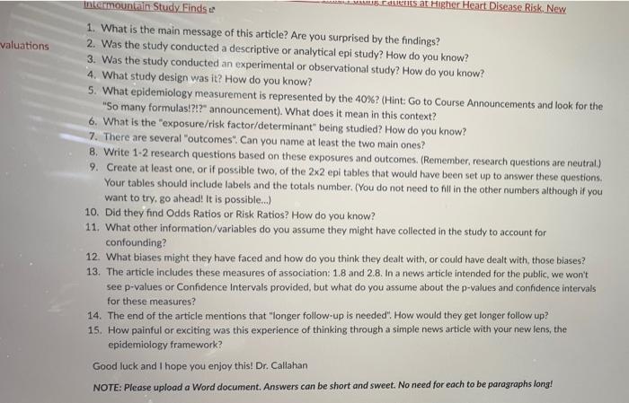 Valuations Mambleu S At Higher Heart Disease Risk New Intermountain Study Findset 1 What Is The Main Message Of This Ar 1