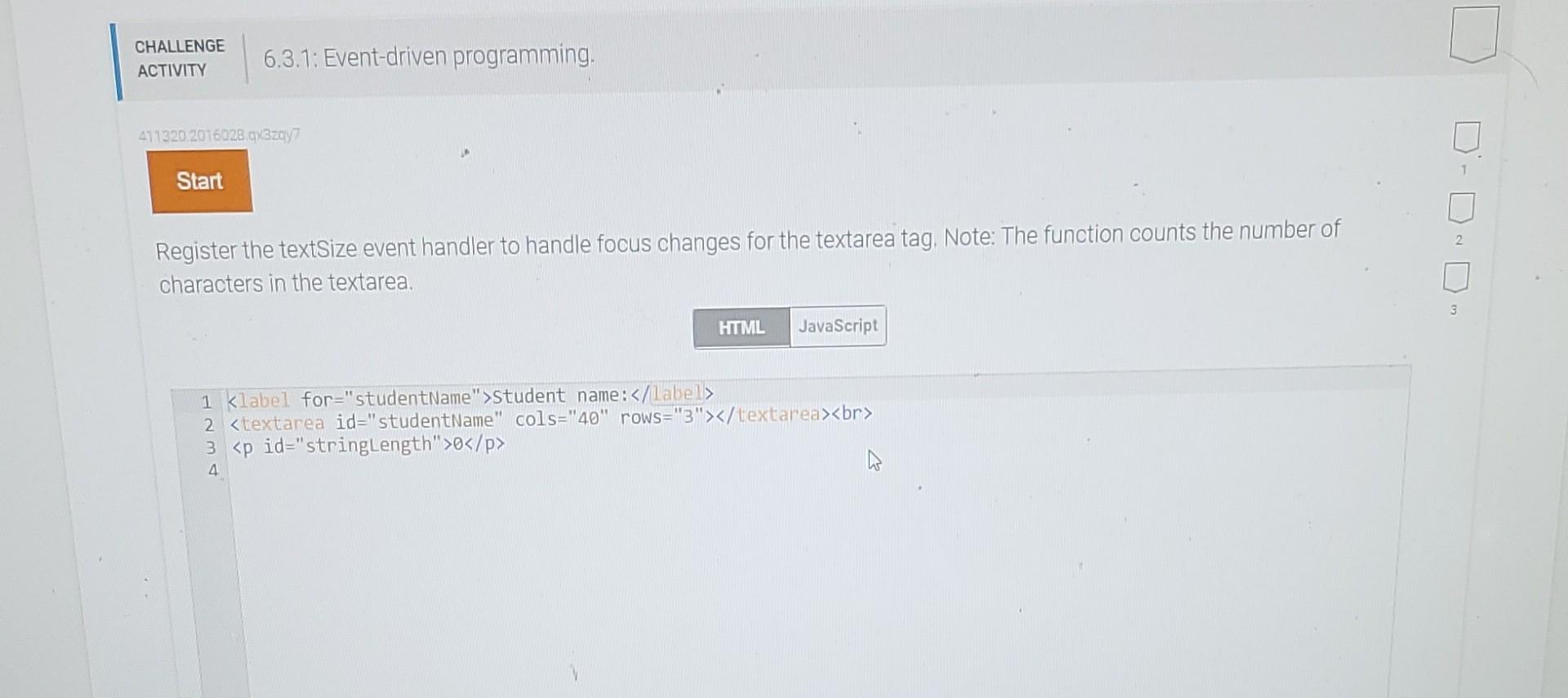 Challenge 6 3 1 Event Driven Programming Activity 411320 2016028 Qx3zay7 Start Register The Textsize Event Handler To 1