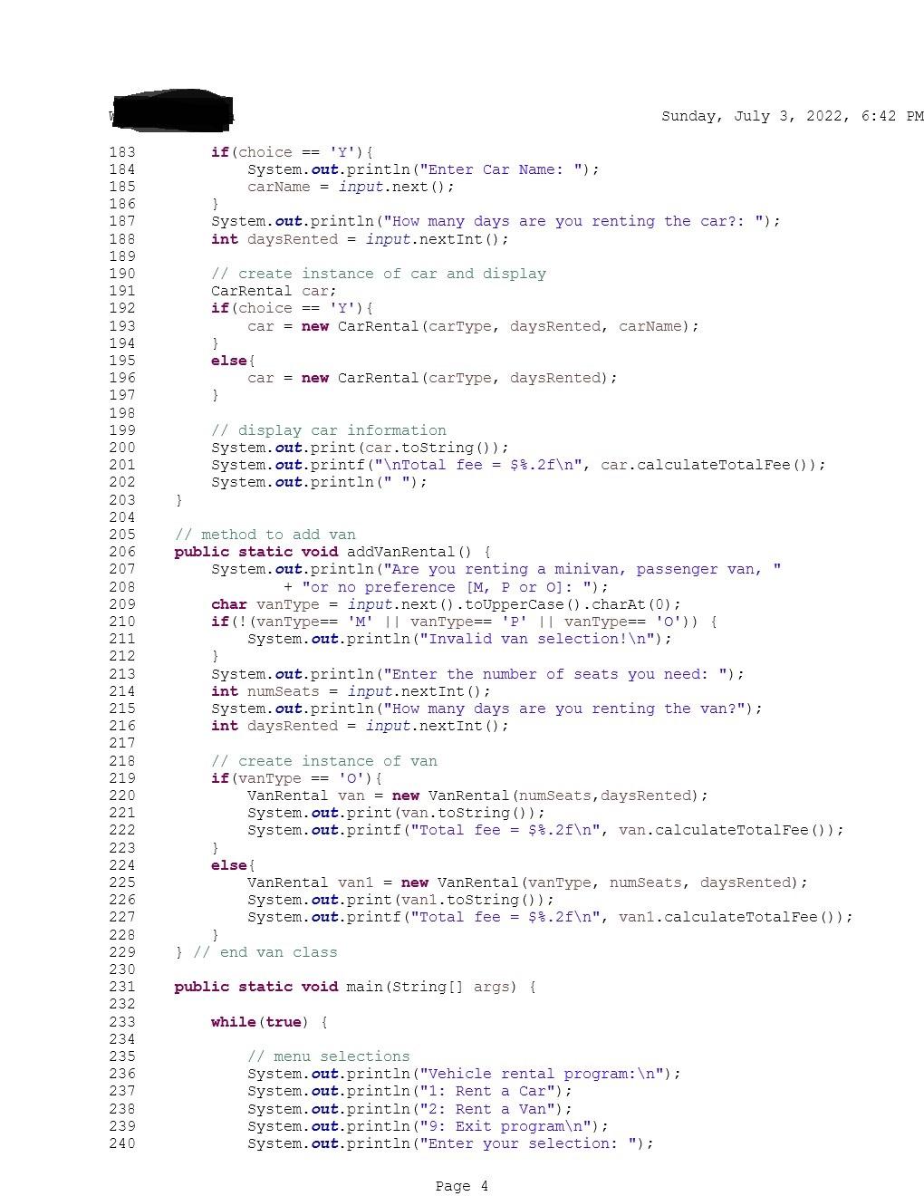 How Do I Correctly Implement User Defined Exceptions That Can Be Thrown By One Of The Methods As Part Of The Validation 4