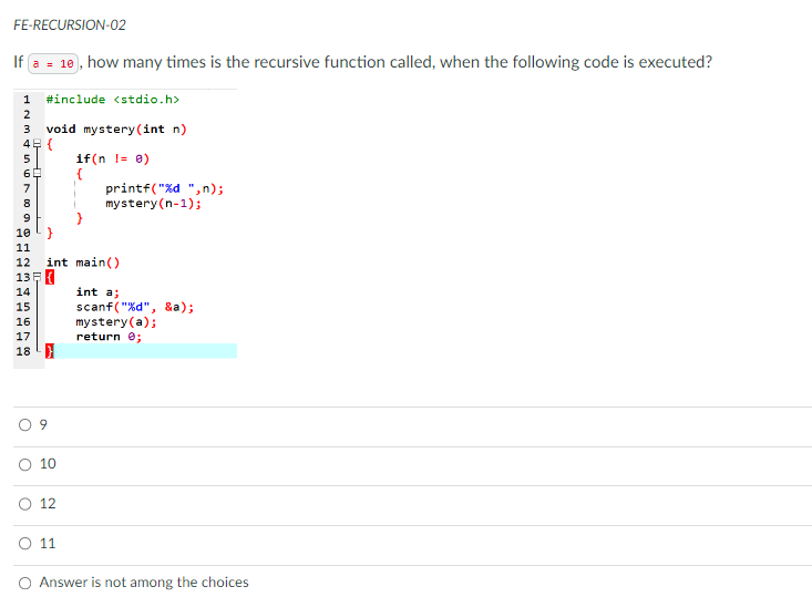 C Recursion 1