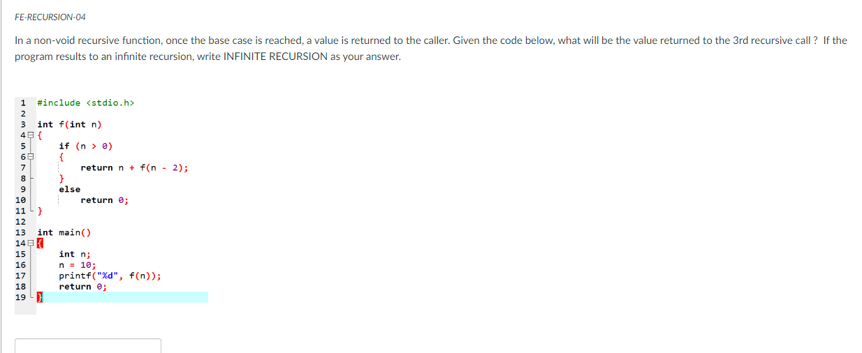 C Recursion 1