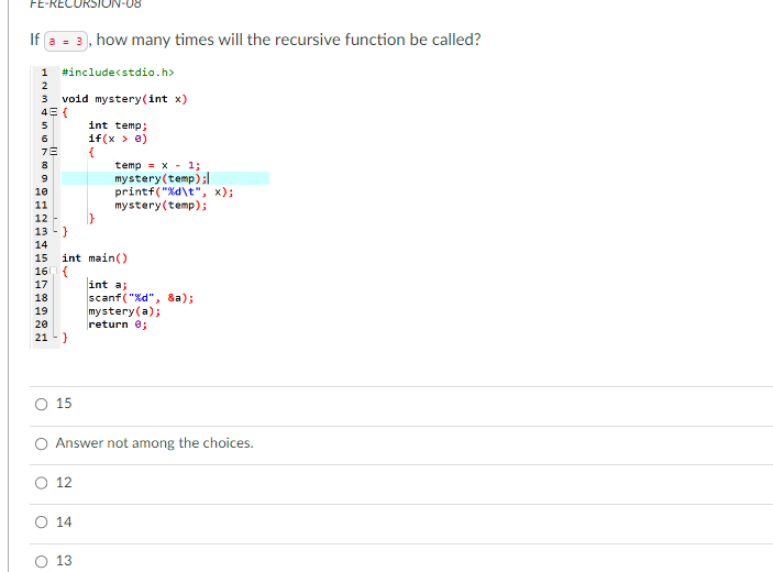 C Recursion 1