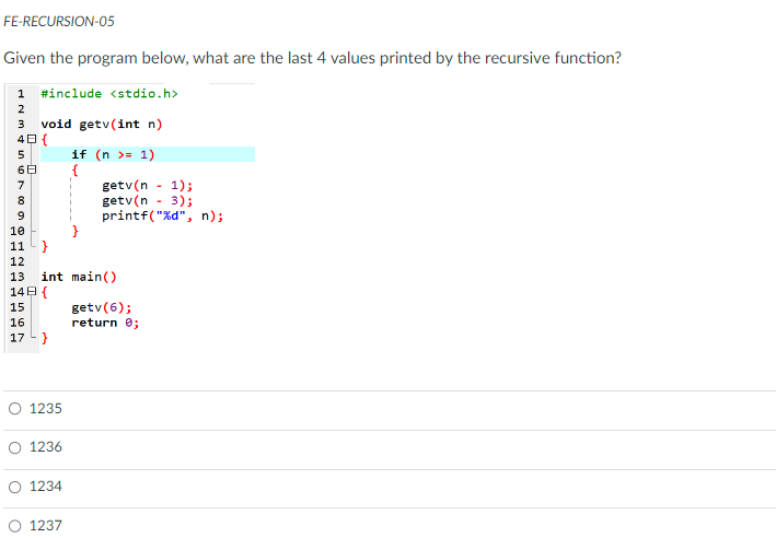 C Recursion 1
