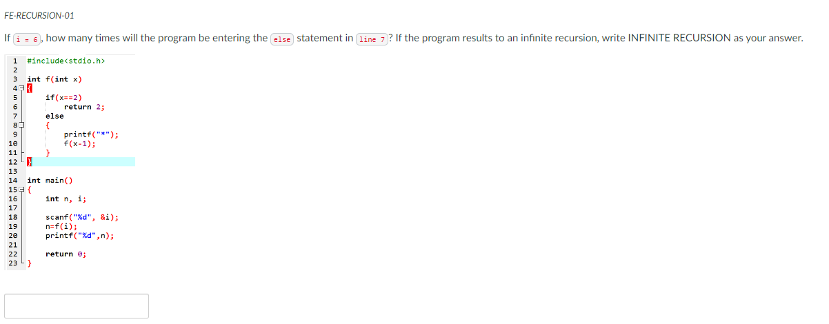 C Recursion 1