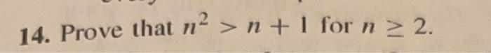 14 Prove That N N 1 For N 2 1