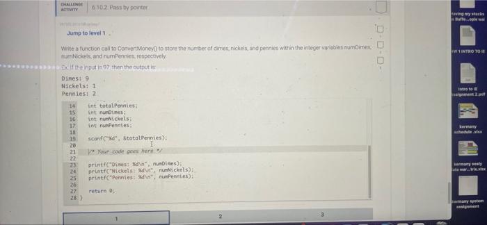 Zybooks Chapter My Library Cop 3223c Introduction To Programming With C Home 6 10 Pass By Pointer Challenge Activity 6 2
