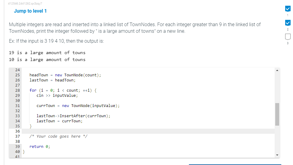 412546 2441262 Qx3zqy7 Jump To Level 1 Multiple Integers Are Read And Inserted Into A Linked List Of Townnodes For Each 1