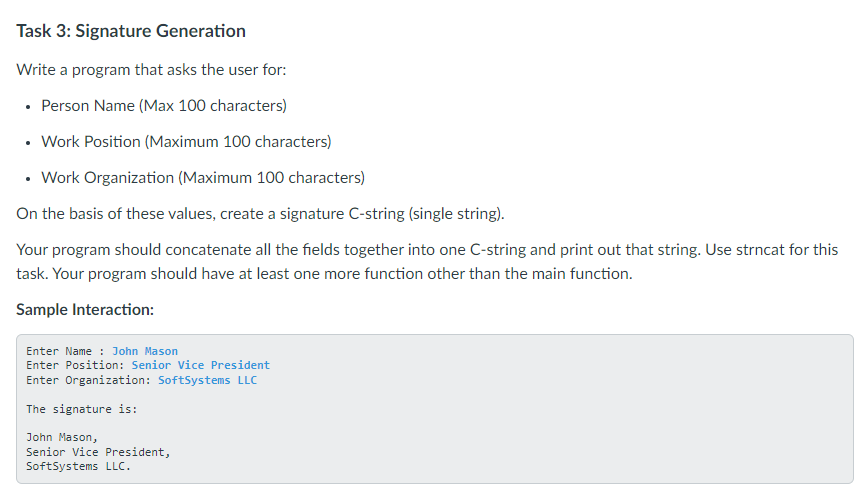 C Language Pls Double Check Instruction And Examples Use Character Arrays Pls Explain Your Code With Comments Tha 2