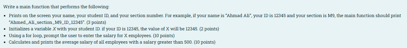 Cs159 C Language Name Hussain Id 55090 Section M9 1