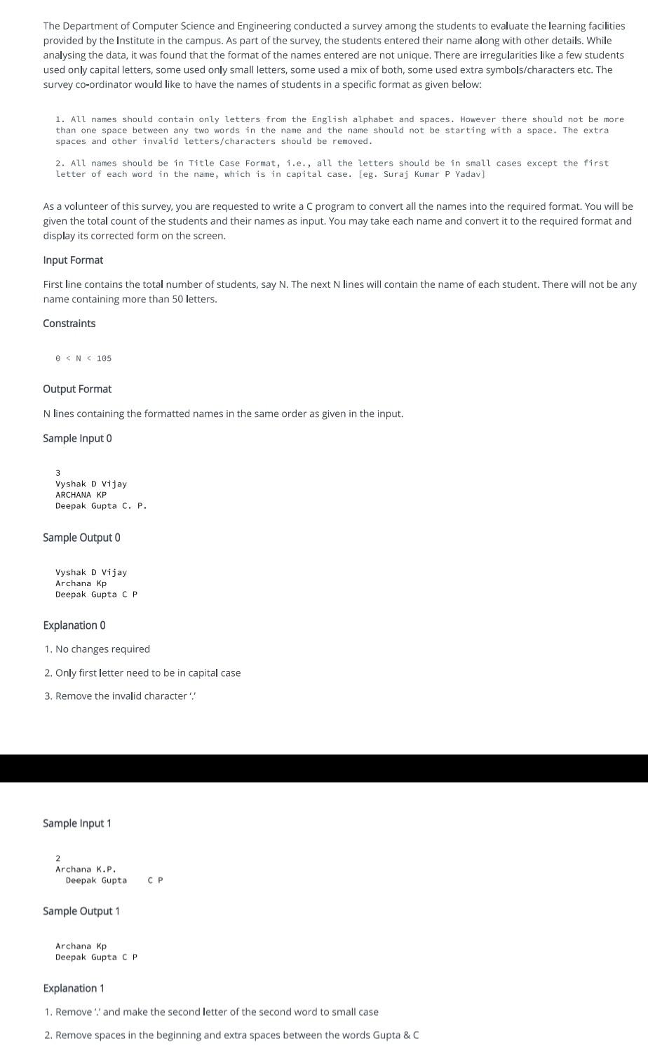 The Department Of Computer Science And Engineering Conducted A Survey Among The Students To Evaluate The Learning Facili 1