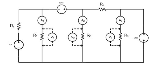 Mesh Analysis Given Values Vs1 30v Vs2 25v Vs3 50v R1 9 R2 12 R3 15 R4 20 R5 40 1