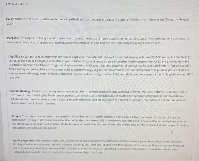 A Meta Analysis Study Outcomes Of Nurse Practitioner Led Care In Patients With Cardiovascular Disease A Systematic Rev 1
