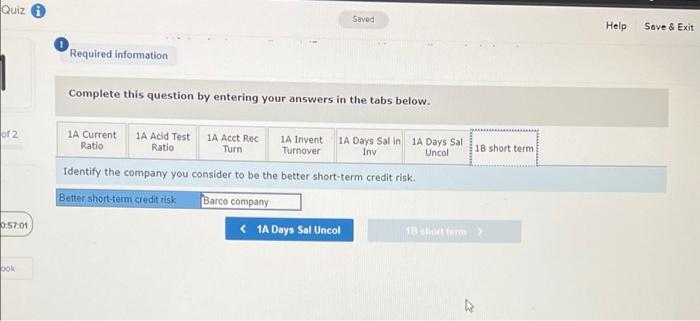 Required Information The Following Information Applies To The Questions Displayed Below Summary Information From The F 8