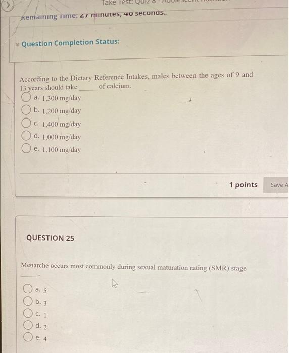 Take Rest Kemanning Ume 1 Minutes 40 Seconds Question Completion Status According To The Dietary Reference Intakes 1