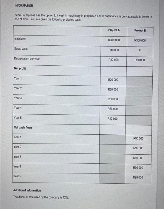 Section A Answer All The Questions In This Section Question 1 Use The Information Provided To Answer The Questions 1 1 10