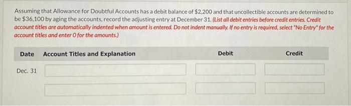 Cato Limited S General Ledger Reports A Balance In Accounts Receivable Of 361 000 At The End Of December Assuming Tha 2