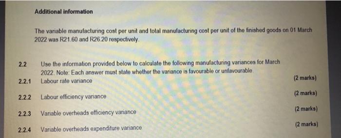 Answer The Questions From The Information Provided 2 1 Use The Information Given Below To Prepare The Income Statement 3