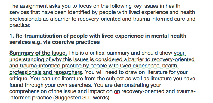 The Assignment Asks You To Focus On The Following Key Issues In Health Services That Have Been Identified By People With 1