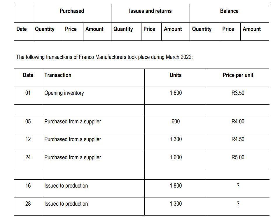 Section A Answer All The Questions In This Section Question 1 Use The Information Provided To Answer The Questions 1 1 3