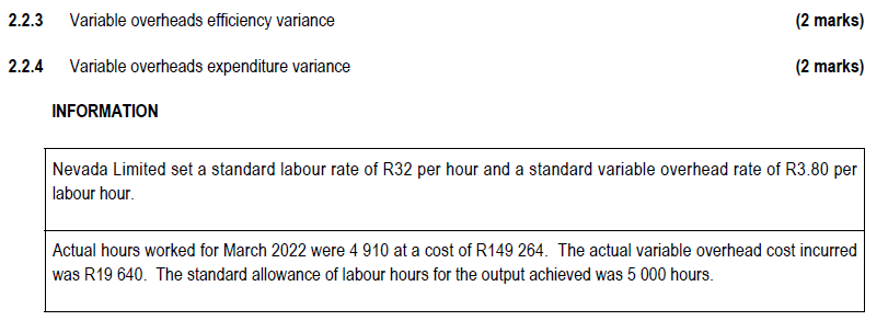 Question 2 Answer The Questions From The Information Provided 2 1 Use The Information Given Below To Prepare The Income 3