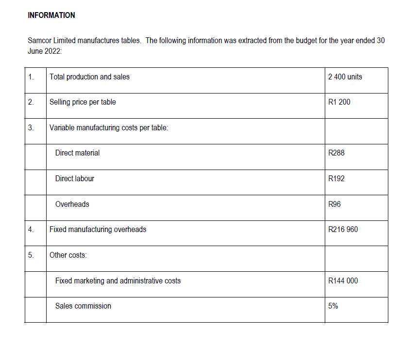 Question 3 Study The Information Given Below And Answer Each Of The Following Questions Independently Calculate The Tot 2