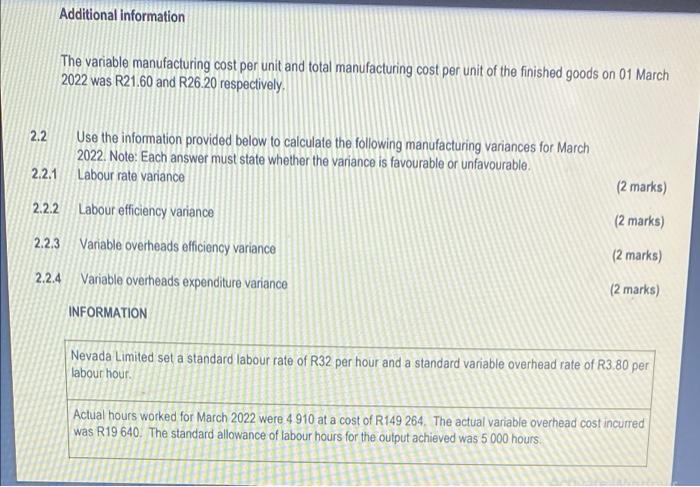 Question 2 Answer The Questions From The Information Provided 2 1 Use The Information Given Below To Prepare The Income 3