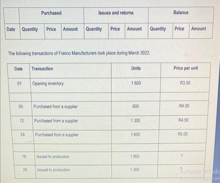 Question 1 Use The Information Provided To Answer The Questions 1 1 1 2 Calculate The Annual Economic Order Quantity Fr 3