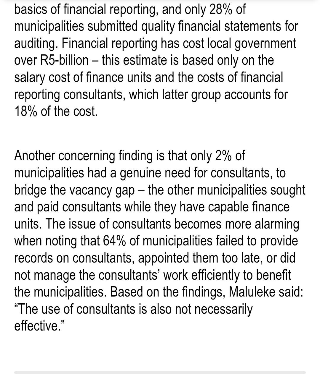 Auditor General Local Government On The Brink Of Collapse Auditor General Ag Tsakani Maluleke Has Called On Leadershi 2