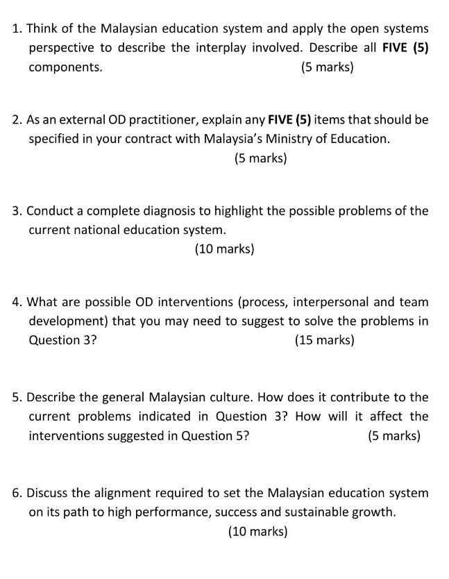 Case 1 Managing The State Of Decline In Malaysian Education System The Ministry Of Education S Preliminary Report On Th 4
