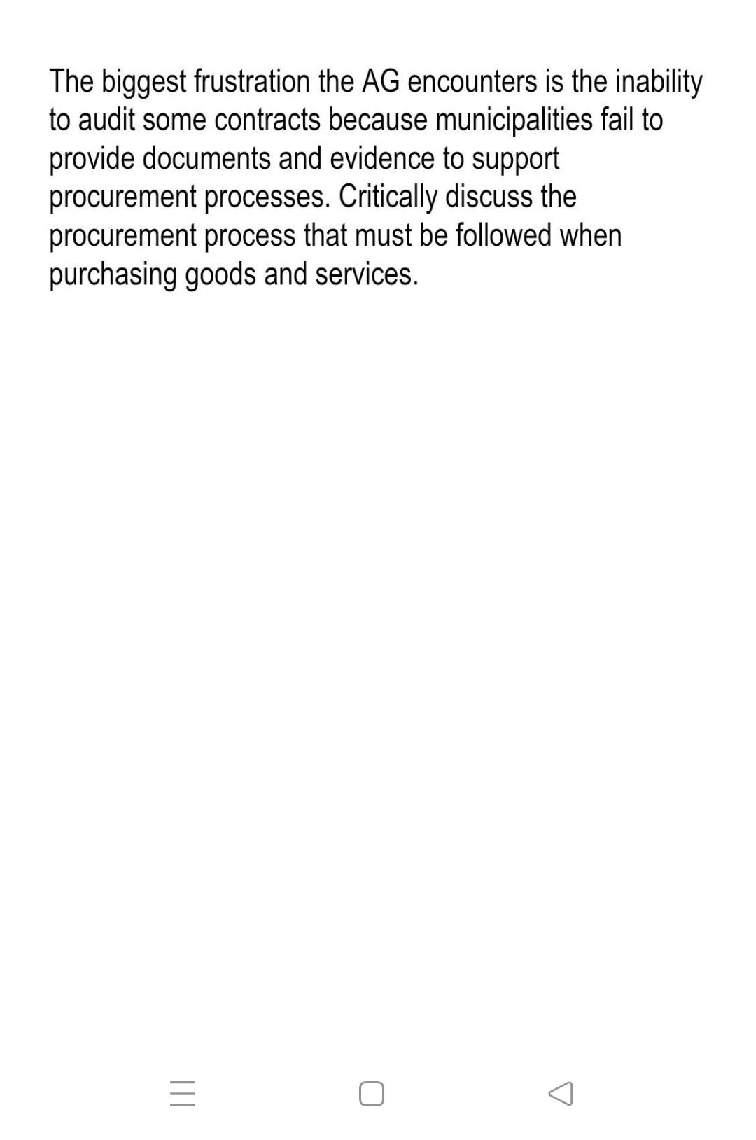The Biggest Frustration The Ag Encounters Is The Inability To Audit Some Contracts Because Municipalities Fail To Provid 1